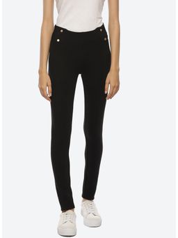 Lakshita - Black Plain Jeggings