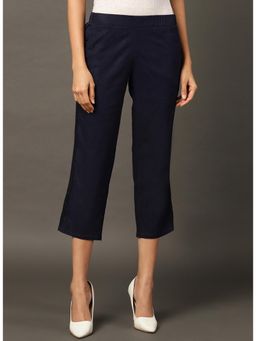 Lakshita - Navy Blue Regular Plain Designer Capri