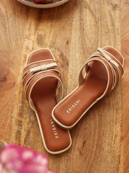 ERIDANI - Lauraa Strappy Tan Flats