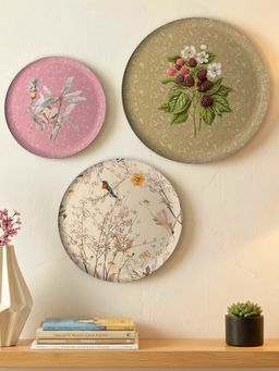 ARTCREST - Botanic Bliss Wall Plates Metal Wall Art Decor (Pack of 3)