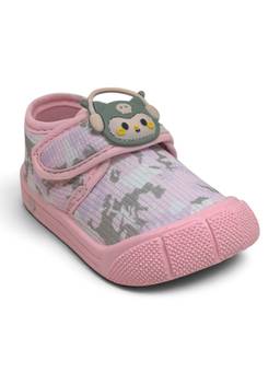 Lil Lollipop - Kids Headphone Applique Printed Musical Sneakers With Velcro Closure - Pink