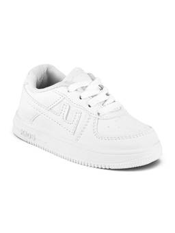 Lil Lollipop - Kids Solid Lace Up Sneakers - White
