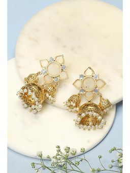 Biba - Off White Brass Earrings