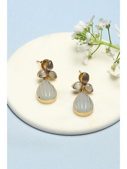 Biba - Grey Brass Earrings