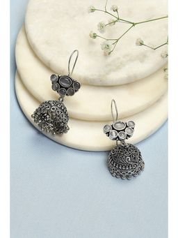 Biba - Grey Brass Earrings