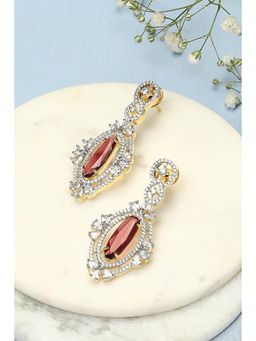 Biba - Red Brass Earrings