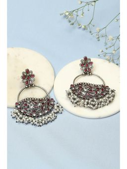 Biba - Red Oxidised Brass Earrings