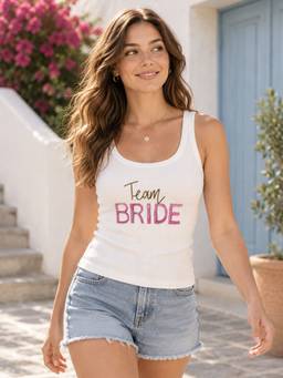 PAST MODERN - Women White Embroidered Cotton Tank Top