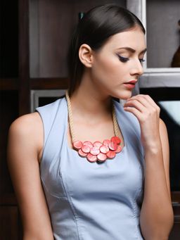 Odette - Peach Pink Stylish Necklace