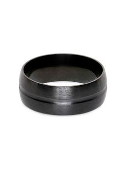 OOMPH - Black Titanium Matte Finish Band Fashion Ring