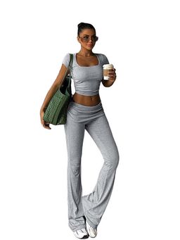 Outzidr - Casual Grey Fitted Co-Ord (Set of 2)