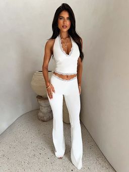 Outzidr - White Lace Vacay Co-Ord (Set of 2)