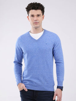 Monte Carlo - Men Blue Solid Sweater