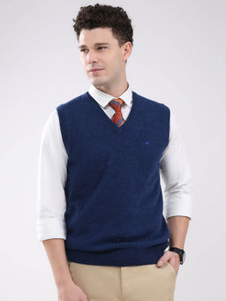 Monte Carlo - Men Blue Solid Sweater