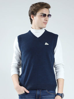 Monte Carlo - Men Teal Solid Sweater