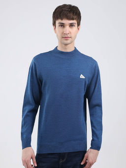 Monte Carlo - Men Blue Solid Sweater