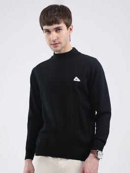 Monte Carlo - Men Black Solid Sweater