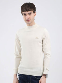 Monte Carlo - Men Cream Solid Sweater