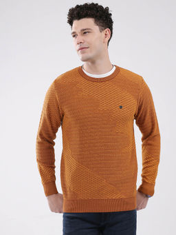 Monte Carlo - Men Mustard Textured Sweater