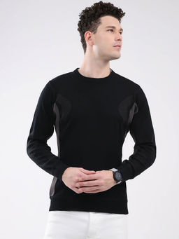 Monte Carlo - Men Black Colorblock Sweater