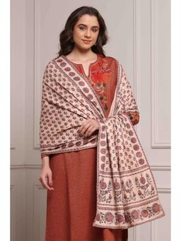 Biba - Women Beige Blended Printed Stole