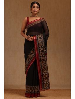 Soch - Womens Art Silk Saree with Unstitched Blouse