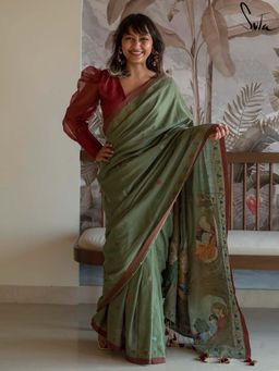 Suta - Green Cotton Saree