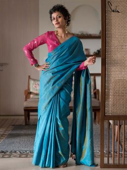 Suta - Blue Silk Saree