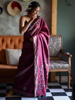 Suta - Purple Silk Saree