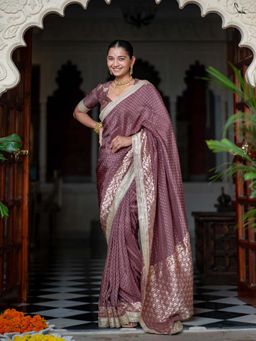 Suta - Yellow Viscose Blend Saree