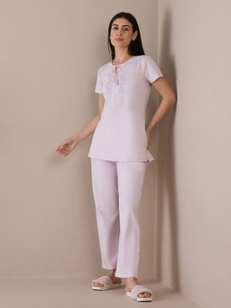 Sweet Dreams - Women Purple Regular Top & Pyjama (Set of 2)
