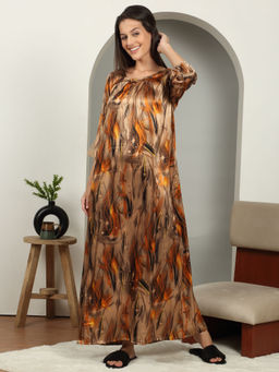Sweet Dreams - Women Brown Regular Night Dress