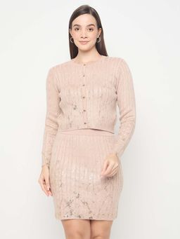 Madame - Buttoned Peach Co-Ord Set
