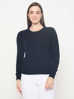 Madame - Solid Black Pullover Sweater