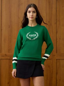 U.S. POLO ASSN. - Brand Woven Relaxed Fit Sweater