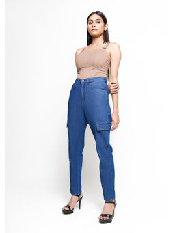 FREAKINS - Dark Blue Cargo Jeans