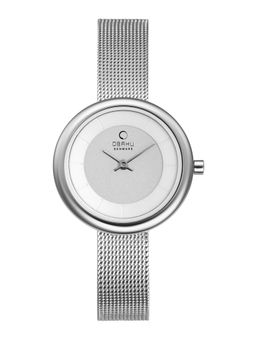 Obaku - Stille Steel V146LXCIMC Silver Dial Quartz Watch For Women