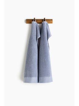 H&M - Blue 2-Pack Cotton Terry Guest Towels