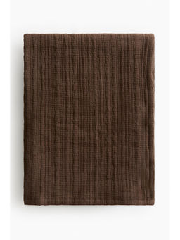 H&M - Brown Cotton Muslin Bedspread