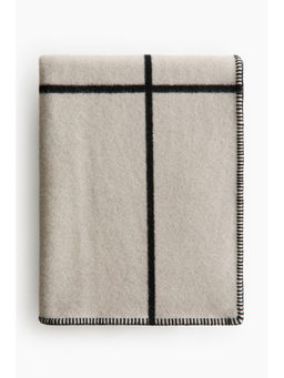 H&M - Black Wool-Blend Blanket