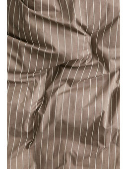 H&M - Beige Striped Double/King Duvet Cover Set