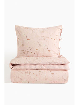H&M - Pink Floral Single Duvet Cover Set