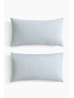 H&M - Blue 2-Pack Striped Pillowcases
