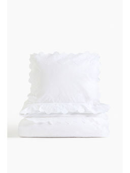 H&M - White Broderie Anglaise Single Duvet Cover Set