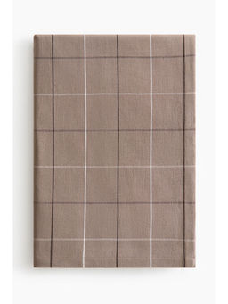 H&M - Brown Patterned Linen-Blend Tablecloth