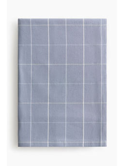 H&M - Blue Patterned Linen-Blend Tablecloth