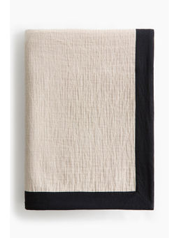 H&M - Beige Jacquard-Weave Linen-Blend Bedspread