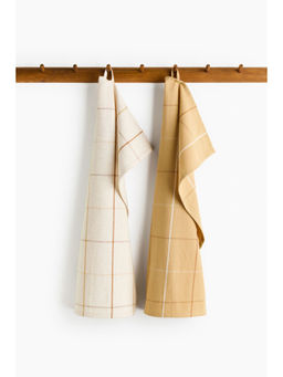 H&M - Yellow 2-Pack Linen-Blend Tea Towels