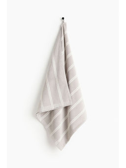 H&M - Beige Striped Bath Towel