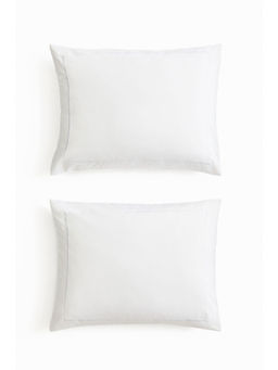H&M - White 2-Pack Cotton Sateen Pillowcases